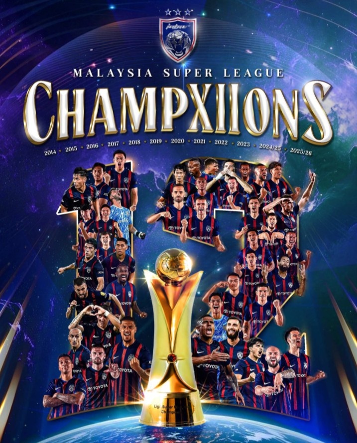 在线体育游戏娱乐平台-霸主!柔佛新山实现马来超12连冠,赛季19战全胜进86球丢7球